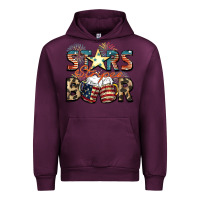 Mauve Wine Stars stripes beer Urban Hoodie - FaDigitalArtStudio