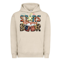 Pigment French Oak Stars stripes beer Urban Hoodie - FaDigitalArtStudio