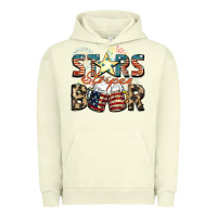 Pigment Pistachio Stars stripes beer Urban Hoodie - FaDigitalArtStudio