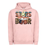 Pigment Salmon Stars stripes beer Urban Hoodie - FaDigitalArtStudio