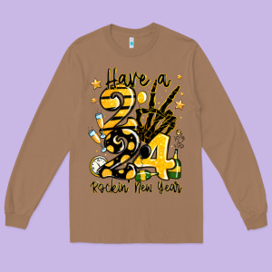 Have Rockin' New Year 2024 Long Sleeve Tee Designed By Maliassmallbusiness