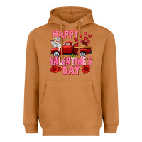 Meerkat Happy Valentine's day red truck Heavyweight Hoodie - HowdyJamesFarm