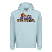 Blue Mist Wild about Basketball Premium Hoodie - HowdyJamesFarm