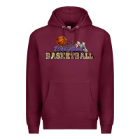 Burgundy Wild about Basketball Premium Hoodie - HowdyJamesFarm