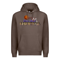 Coffee Wild about Basketball Premium Hoodie - HowdyJamesFarm