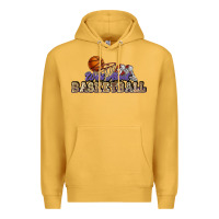 Mustard Wild about Basketball Premium Hoodie - HowdyJamesFarm