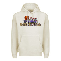 Oatmeal Heather Wild about Basketball Premium Hoodie - HowdyJamesFarm