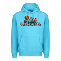 Ocean Blue Wild about Basketball Premium Hoodie - HowdyJamesFarm