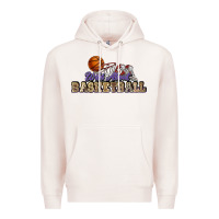 Pale Pink Wild about Basketball Premium Hoodie - HowdyJamesFarm