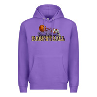 Purple Wild about Basketball Premium Hoodie - HowdyJamesFarm