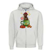Dove Grey Christmas coffee cup with Labrador Zipper Hoodie - RanaPortraitStore