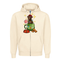 Sandshell Christmas coffee cup with Labrador Zipper Hoodie - RanaPortraitStore