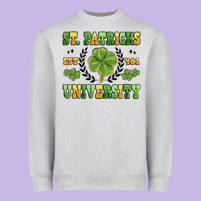 St. Patricks University Heavyweight Sweatshirt Designed By Maliassmallbusiness