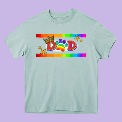 Lgbtq Dad  Libbey Glass Heavy Core Tee Designed By Hra Design Shop