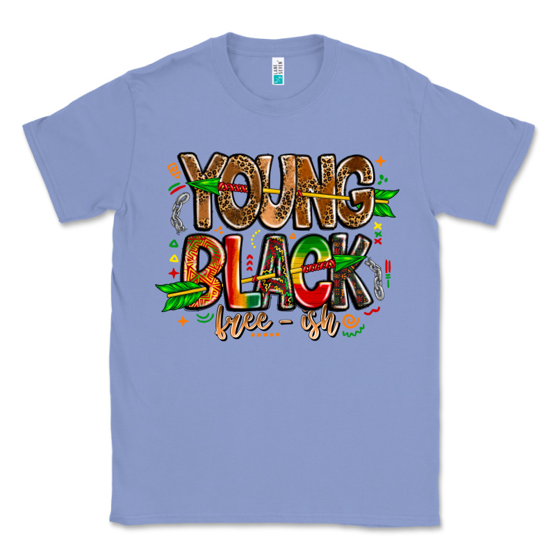 Young Black Free Ish Classic Tee by CowhideDigitalArt | Teevron