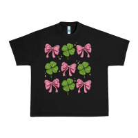 Black coquette bow clover st. patrick's day Urban Heavy Tee - MaliasSmallBusiness