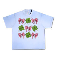Grape Ice coquette bow clover st. patrick's day Urban Heavy Tee - MaliasSmallBusiness
