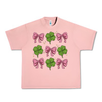 Salmon coquette bow clover st. patrick's day Urban Heavy Tee - MaliasSmallBusiness