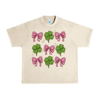 Sandshell coquette bow clover st. patrick's day Urban Heavy Tee - MaliasSmallBusiness