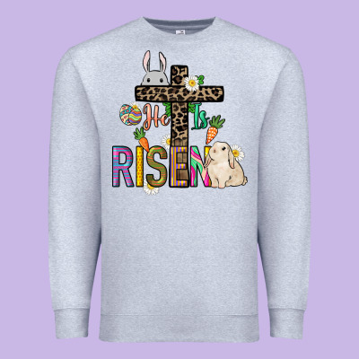 He Is Risen Easter Day Premium Sweatshirt Designed By Howdyjamesfarm