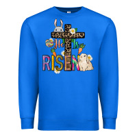 True Royal He is risen Easter Day Premium Sweatshirt - HowdyJamesFarm