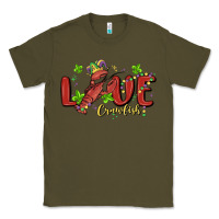 Army Green mardi gras love crawfish Classic Tee - MaliasSmallBusiness