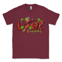 Burgundy mardi gras love crawfish Classic Tee - MaliasSmallBusiness
