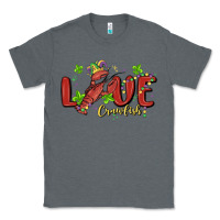 Charcoal Heather mardi gras love crawfish Classic Tee - MaliasSmallBusiness