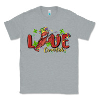Heather Grey mardi gras love crawfish Classic Tee - MaliasSmallBusiness