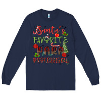 Navy santa's favorite para professional Long Sleeve Tee - MaliasSmallBusiness