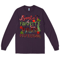 Plum santa's favorite para professional Long Sleeve Tee - MaliasSmallBusiness