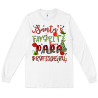 White santa's favorite para professional Long Sleeve Tee - MaliasSmallBusiness