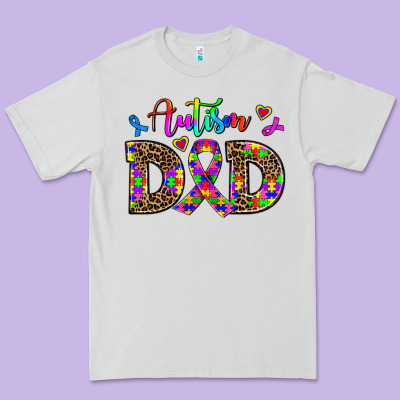 Rainbow Colors Autism Dad Premium Tee Designed By Adodesignshop