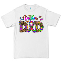 White rainbow colors autism dad Premium Tee - AdoDesignShop