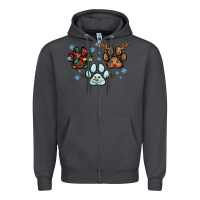 Smoke Christmas paws Zipper Hoodie - RanaPortraitStore
