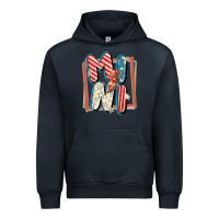 Navy 4th of July mini with lightning bolt Urban Hoodie - FaDigitalArtStudio