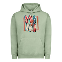 Pigment Oil Green 4th of July mini with lightning bolt Urban Hoodie - FaDigitalArtStudio