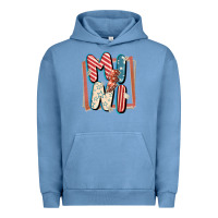 Pigment Pebble Blue 4th of July mini with lightning bolt Urban Hoodie - FaDigitalArtStudio