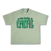 Oil Green one lucky mini Urban Heavy Tee - MaliasSmallBusiness