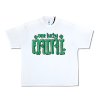 White one lucky mini Urban Heavy Tee - MaliasSmallBusiness