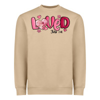 Valentine's Day Loved John 3 16 Heavyweight Sweatshirt | Teevron
