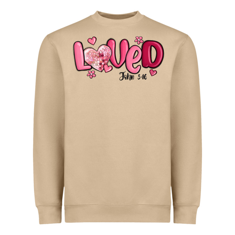 Valentine's Day Loved John 3 16 Heavyweight Sweatshirt by MaliasSmallBusiness | Teevron