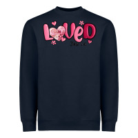 Navy valentine's day loved john 3 16 Heavyweight Sweatshirt - MaliasSmallBusiness