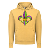 Vintage Mustard mardi gras fleur de lis leopard Vintage Hoodie - Jasminsmagicworld