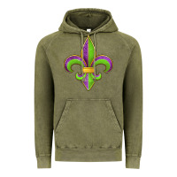 Vintage Olive mardi gras fleur de lis leopard Vintage Hoodie - Jasminsmagicworld