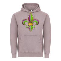 Vintage Zinc mardi gras fleur de lis leopard Vintage Hoodie - Jasminsmagicworld