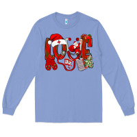 Colony Blue christmas love nurse Long Sleeve Tee - NancyCooperArtShop