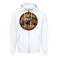White Christmas Tractor Zipper Hoodie - RanaPortraitStore