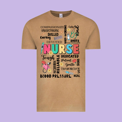Nurse Word Vintage Tee Designed By Jahusdesignshop