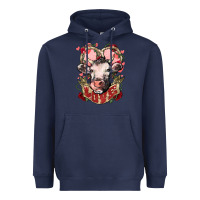 Navy Cow Valentine's Day love Heavyweight Hoodie - HowdyJamesFarm